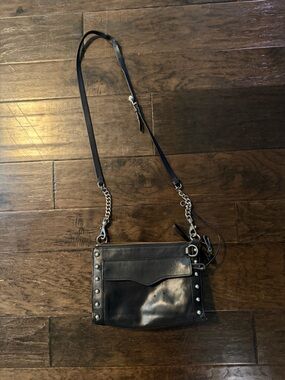 Rebecca Minkoff Black Leather Studded Crossbody Bag